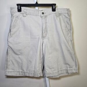Carhartt Mens Relaxed Fit Beige Carpenter Shorts Size 36‎ Workwear
